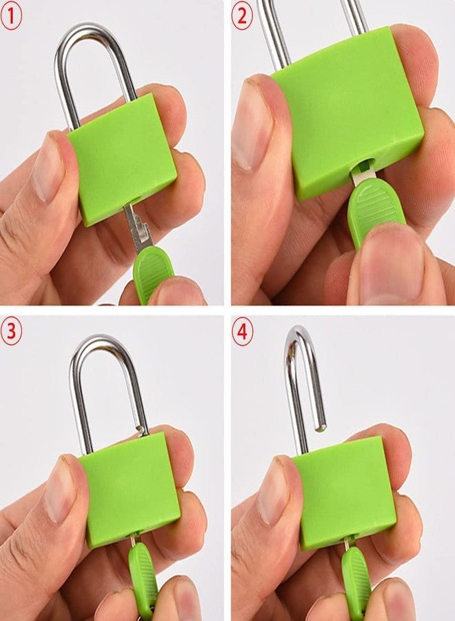 PUTHAK UNEQUETREND Puthak 6 Pcs Suitcase Lock,6 Colors Mini Padlock with Key Home & School Essentials for Suitcase Lock, Backpack and Luggage Lock - Image 3